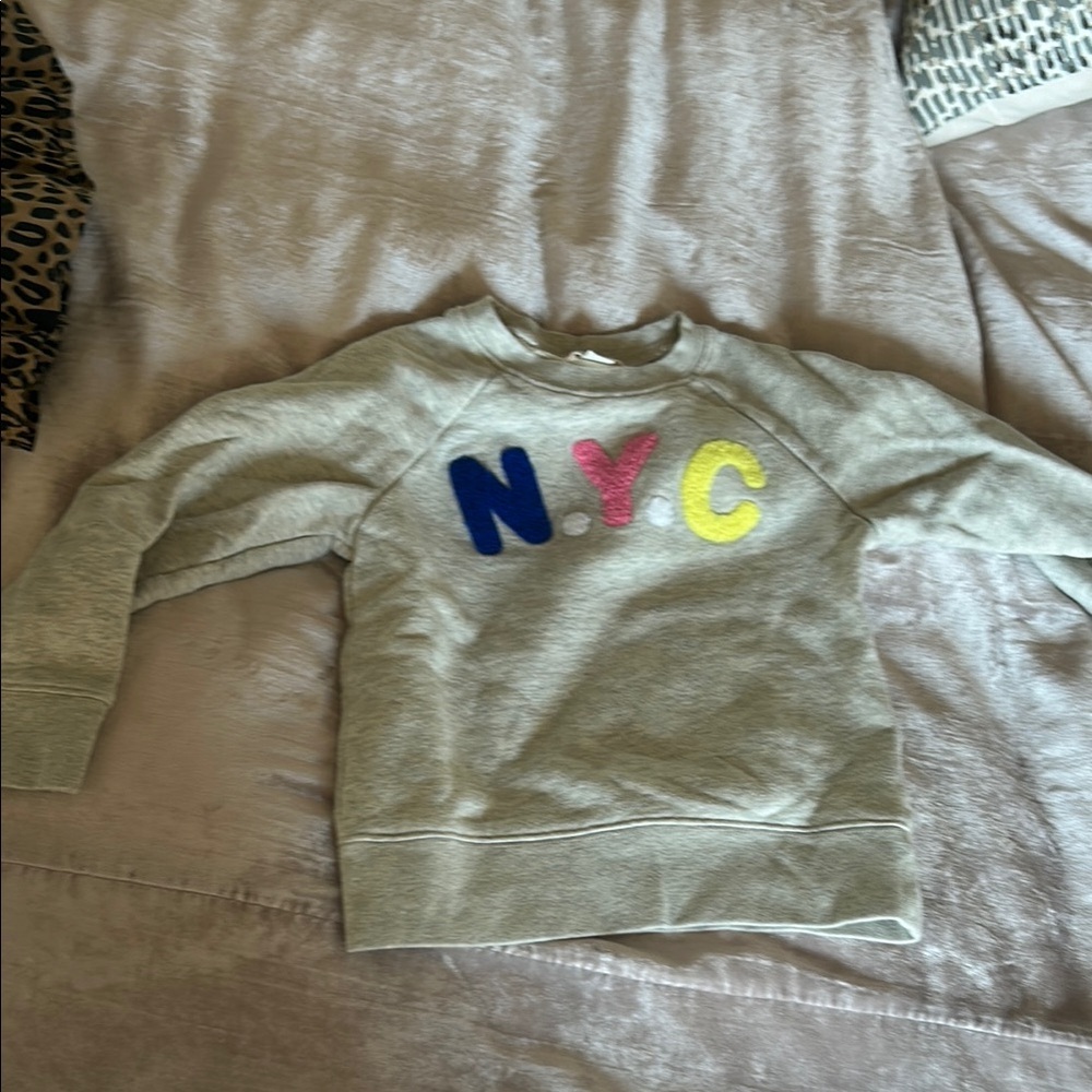 Crewcuts Gray NYC Kids Sweatshirt Size 4-5